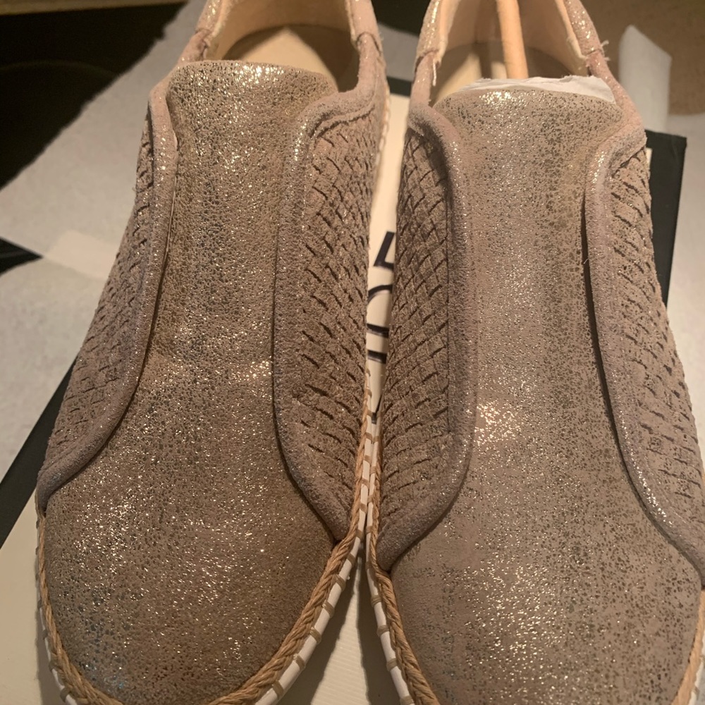 JSlides Kayla Gold Brushed Sneaker